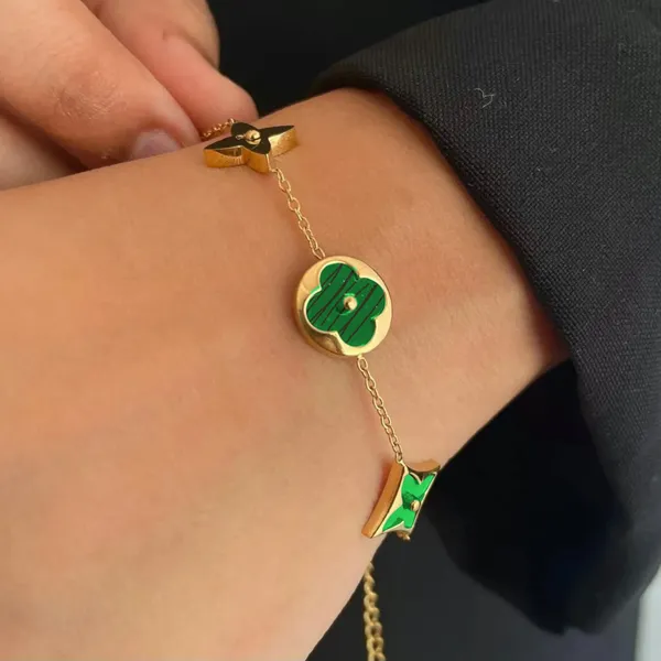 Verde_Aura_Geometric_Green_Gold_Bracelet_Default_Title