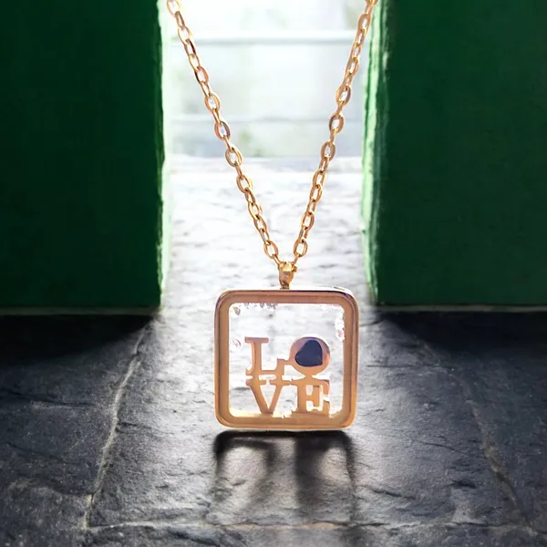 Blush_Frame_18k_Rose_Gold_Plated_Love_Square_Pendant_Necklace_Default_Title