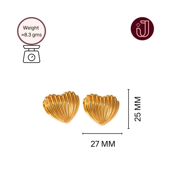 Golden_Pulse_Ridged_Heart_Stud_Earrings_Default_Title