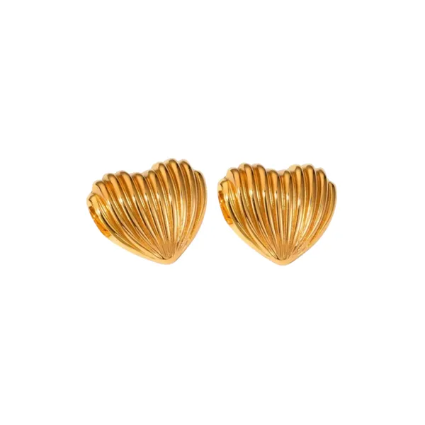 Golden_Pulse_Ridged_Heart_Stud_Earrings_Default_Title