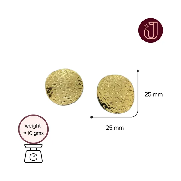Golden_Poise_Embossed_Stud_Earrings_Default_Title