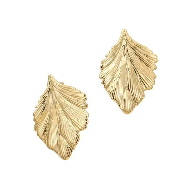 Golden_Whim_Vintage_Leaf_Stud_Earrings_Default_Title