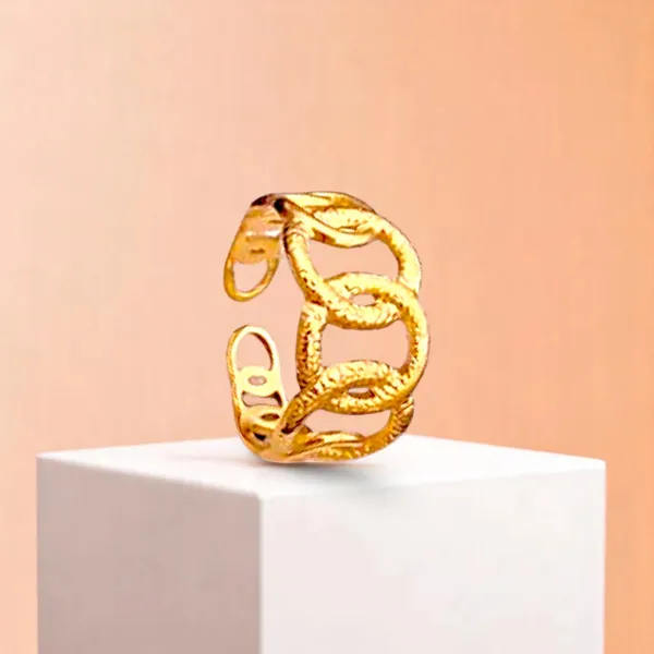 Golden_Orbit_Criss_Cross_Circles_Adjustable_Ring_Default_Title