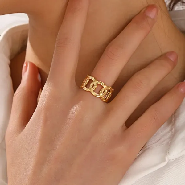 Golden_Orbit_Criss_Cross_Circles_Adjustable_Ring_Default_Title