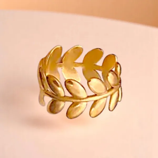 Golden_Verve_Adjustable_Olive_Leaf_Ring_Default_Title