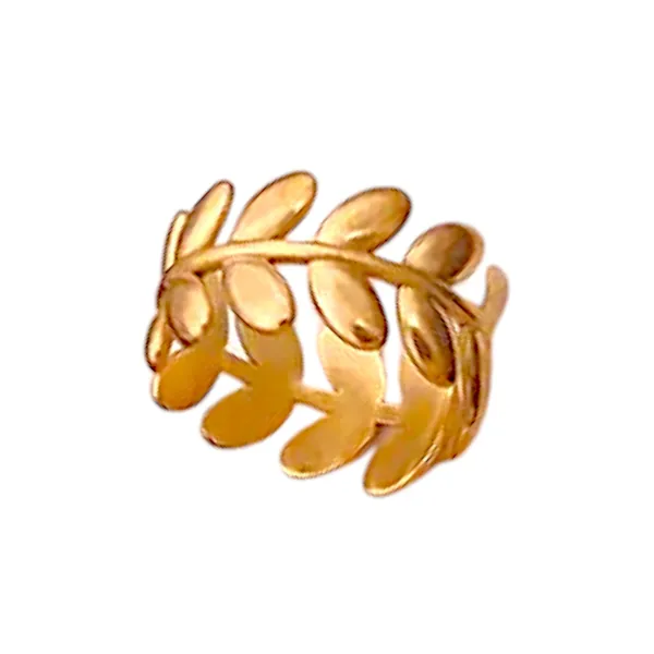Golden_Verve_Adjustable_Olive_Leaf_Ring_Default_Title