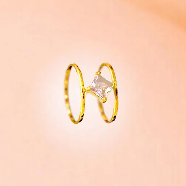 Golden_Frost_Diamond_Cluster_Adjustable_Double_Ring_Default_Title
