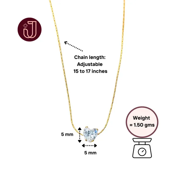 Golden_Nova_Cz_Accent_Gold_Necklace_Default_Title
