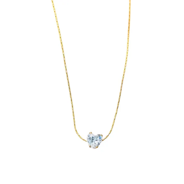 Golden_Nova_Cz_Accent_Gold_Necklace_Default_Title