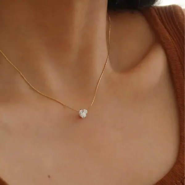 Golden_Nova_Cz_Accent_Gold_Necklace_Default_Title