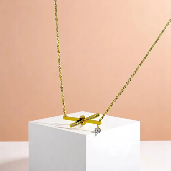 Twist_Luxe_Cubic_Zirconia_X_Pendant_Gold_Necklace_Default_Title