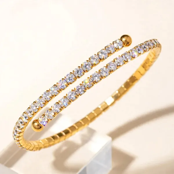 Gilded_Spiral_Twisted_Gold_Tennis_Bracelet_Default_Title