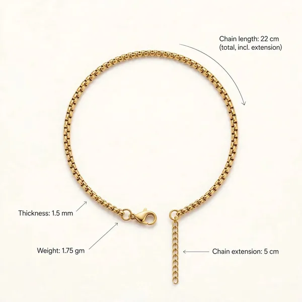 Golden_Line_Gold_Box_Chain_Bracelet_Default_Title