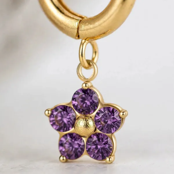 Petal_Bloom_Zircon_Flower_Pendant_Gold_Huggie_Earrings_Pink