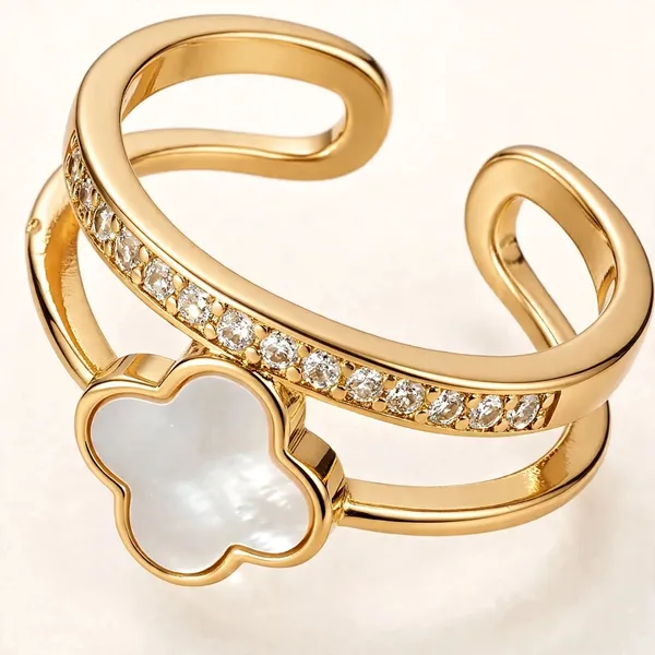 Clover_Charm_Gold_Clover_Adjustable_Cuff_Ring_White