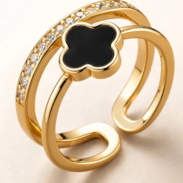 Clover_Charm_Gold_Clover_Adjustable_Cuff_Ring_White