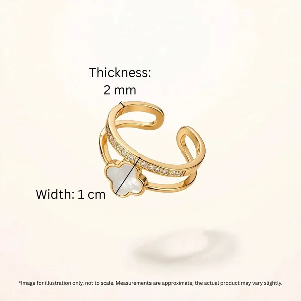 Clover_Charm_Gold_Clover_Adjustable_Cuff_Ring_White