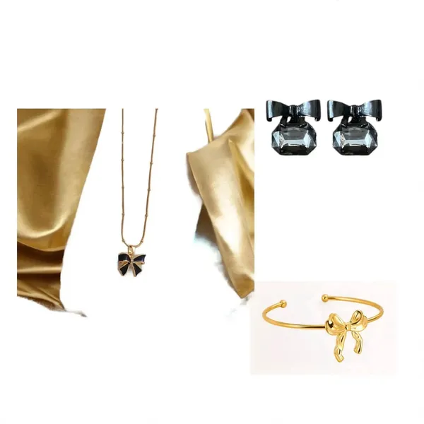 Bow_Set_Gold_Pendant_Necklace_Stud_Earrings_Cuff_Default_Title