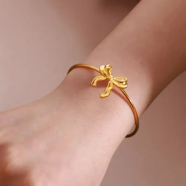 Bow_Set_Gold_Pendant_Necklace_Stud_Earrings_Cuff_Default_Title