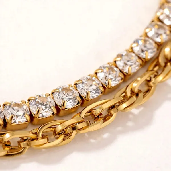 Twin_Sparkle_Gold_Double_Layer_Rhinestone_Bracelet_Default_Title