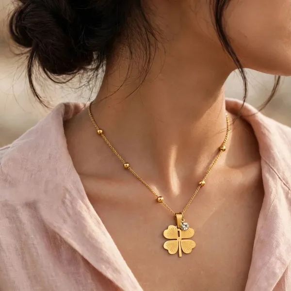 Clover_Charm_Set_Gold_Pendant_Necklace_Drop_Earrings_Default_Title