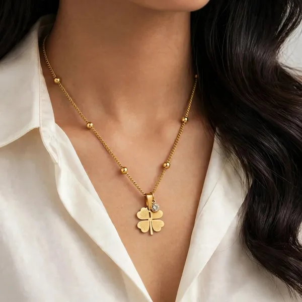 Clover_Charm_Set_Gold_Pendant_Necklace_Drop_Earrings_Default_Title