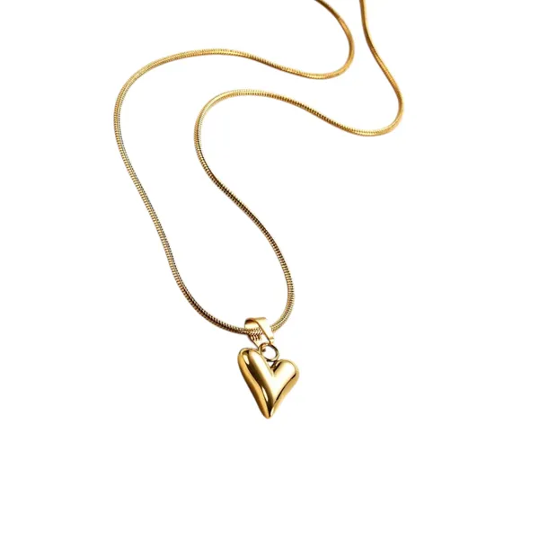 Golden_Heart_Set_Gold_Pendant_Necklace_Stud_Earrings_Default_Title