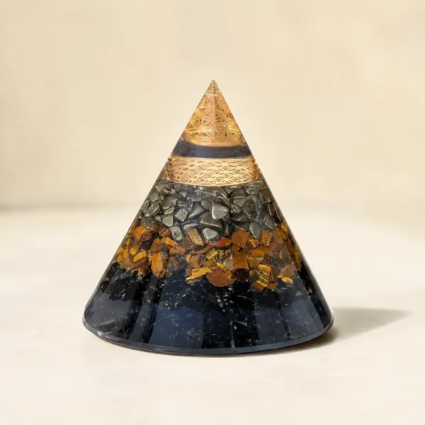 Triple_Protection_Orgone_Pyramid_Black_Tourmaline_Tiger_Eye_Pyrite_Crystal_Chips_Default_Title