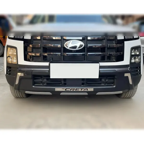 Abs_Hyundai_Creta_2024_Front_And_Rear_Bumper_Guards_Silver_Black_And_Red
