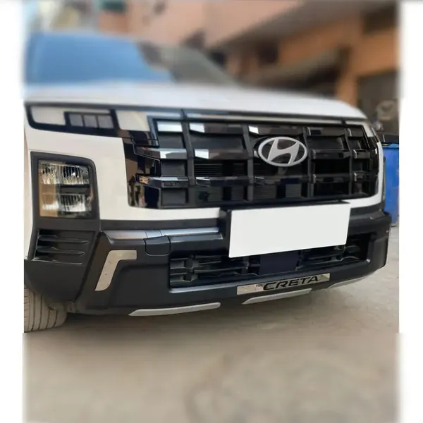 Abs_Hyundai_Creta_2024_Front_And_Rear_Bumper_Guards_Silver_And_Black