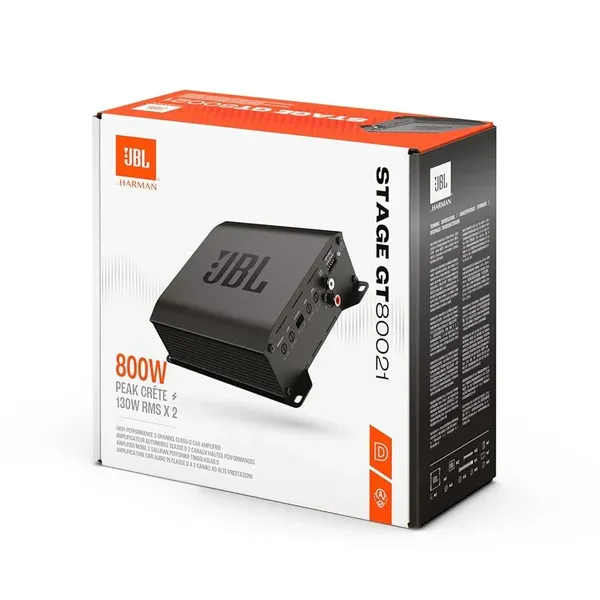 Jbl_Stage_Gt80021_2_Channel_Car_Amplifier_800w_Peak_260w_Rms_Bridged_130w_Rms_X2_2_Ohm_Compact_Class_D_Amplifier_Universal_Default_Title