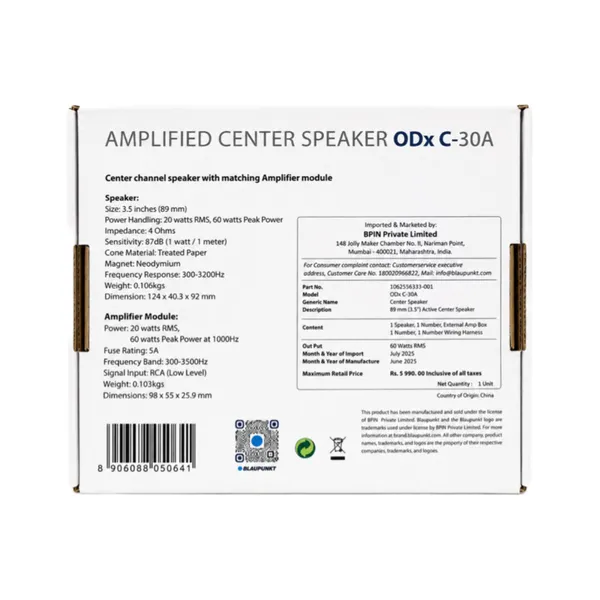 Blaupunkt_Odx_C_30a_3_5_Inch_Active_Center_Speaker_For_Car_Audio_Universal_Default_Title