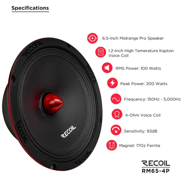 Recoil_Rm65_4p_6_5_Inch_Pro_Midrange_Speaker_Red_Storm_Series_Universal_Default_Title