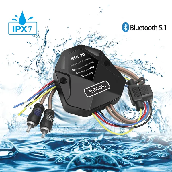Recoil_Btr_20_Waterproof_Bluetooth_Receiver_Ipx7_Rca_Outputs_Default_Title