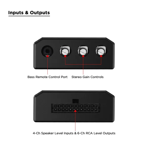 Recoil_Rloc46_Lc_4_Channel_Adjustable_High_To_Low_Level_Converter_Loc_With_6_Rca_Outputs_Universal_Default_Title