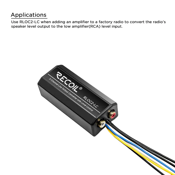 Recoil_Rloc2_Lc_2_Channel_Speaker_To_Rca_Adjustable_Line_Output_Converter_With_Bass_Level_Controller_Universal_Default_Title