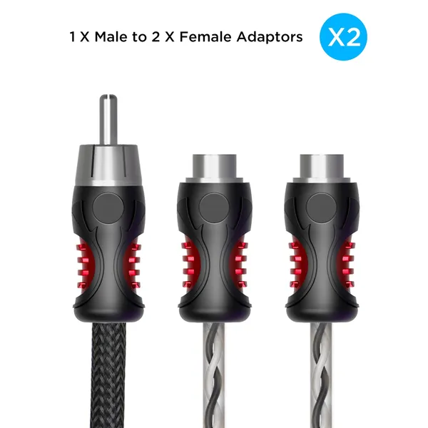 Recoil_Pci1m_Echo_Pro_Series_Rca_Y_Cable_1_Male_To_2_Female_Pair_Default_Title