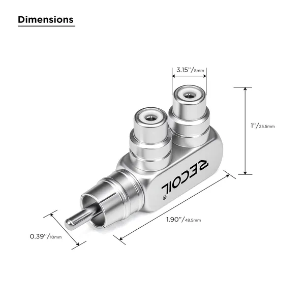 Recoil_Raa_1m2f_Rca_Angled_Adaptor_1_Male_To_2_Female_Default_Title