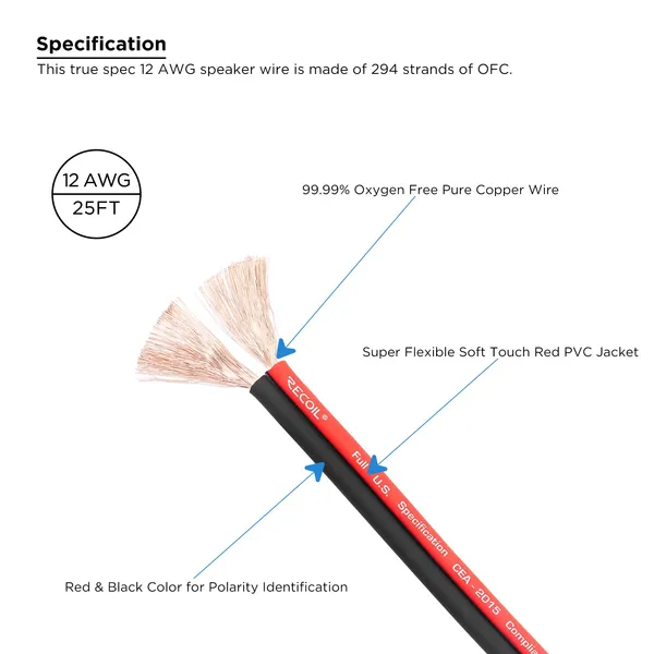 Recoil_Sw12_25_Premium_True_Spec_12_Awg_Ofc_Speaker_Wire_25_Ft_Spool_Default_Title