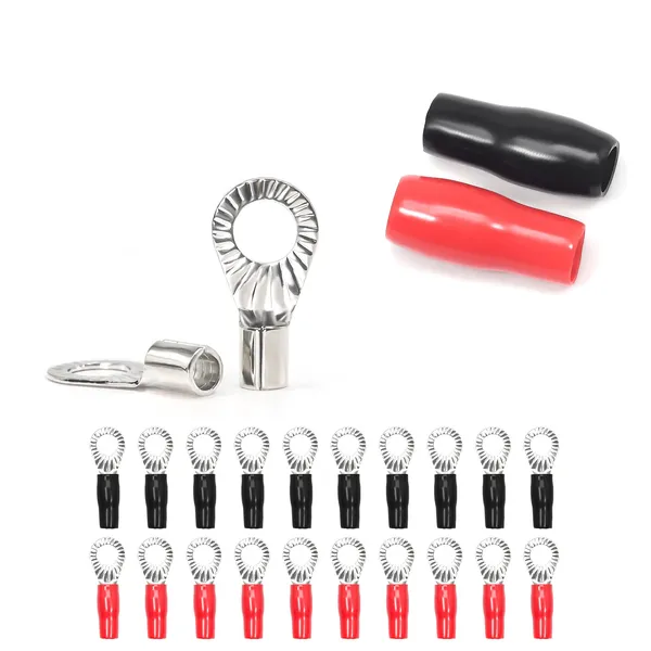Recoil_Rt8516_20_8_Awg_Crimp_Ring_Terminals_5_16_Opening_20_Pcs_10_Red_10_Black_Default_Title