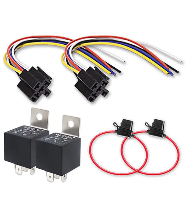Recoil_Rl3040_K2_12v_5_Pin_Spdt_Relay_Kit_40a_30a_With_Fuse_Holders_Set_Of_2_Default_Title