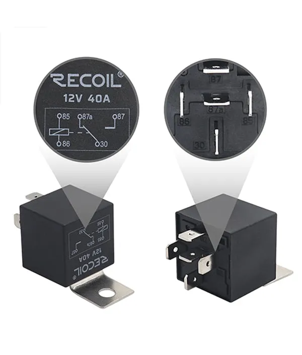 Recoil_Rl3040_K2_12v_5_Pin_Spdt_Relay_Kit_40a_30a_With_Fuse_Holders_Set_Of_2_Default_Title