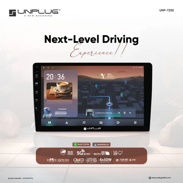 Unplug_Unp_T250_Pro_9_Inch_Android_Car_Stereo_2gb_32gb_Qled_With_Carplay_Android_Auto_Universal_Default_Title