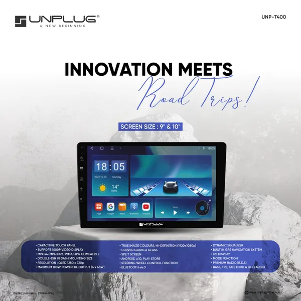 Unplug_Unp_T400_Pro_9_Inch_Android_Car_Stereo_4gb_64gb_Oled_With_Carplay_Android_Auto_Universal_Default_Title