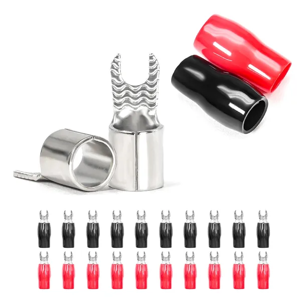 Recoil_St408_20_4_Awg_Spade_Terminals_8_Opening_20_Pcs_10_Red_10_Black