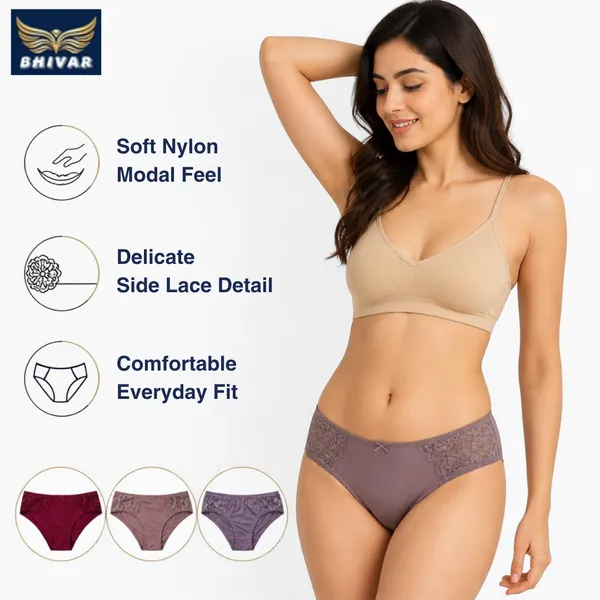 Multicolor_Nylon_Modal_Panties_For_Women_Pack_Of_3