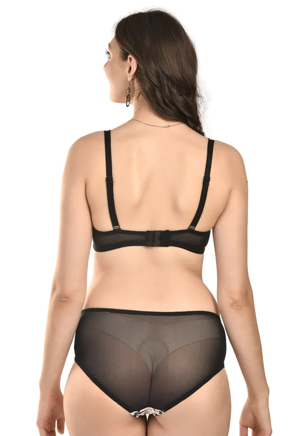 Black_Cotton_&_Lace_Panties_For_Women