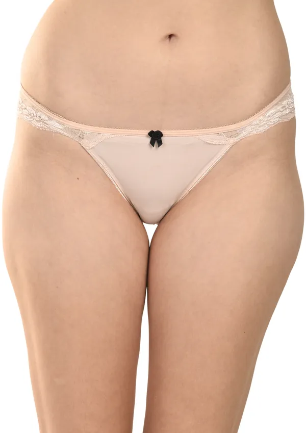 Peach_Nylon_&_Lace_Panties_For_Women