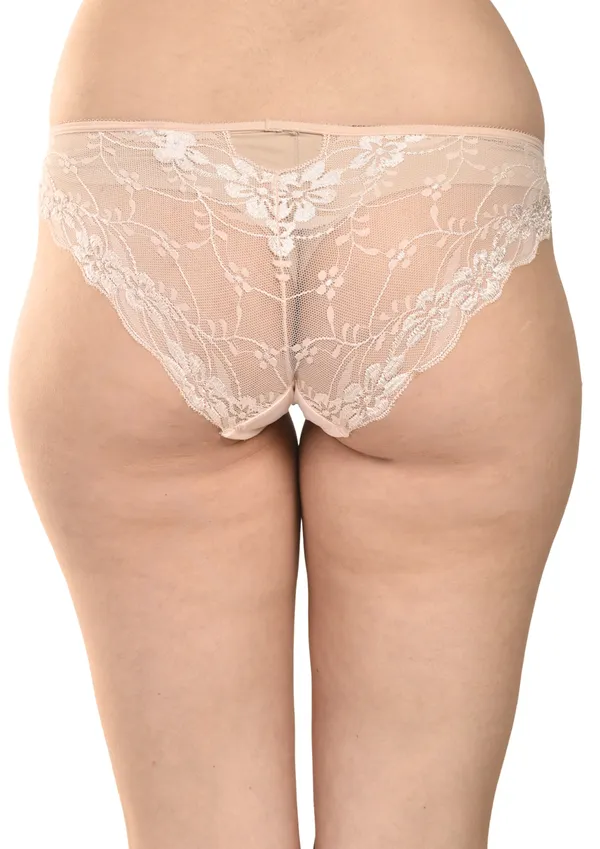 Peach_Nylon_&_Lace_Panties_For_Women