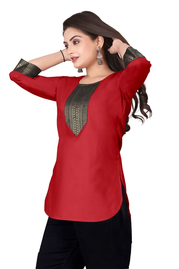 Red_Straight_Kurti_for_Women